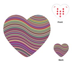 Wave Abstract Happy Background Playing Cards (heart)  by BangZart