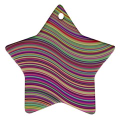 Wave Abstract Happy Background Star Ornament (two Sides)