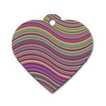 Wave Abstract Happy Background Dog Tag Heart (One Side) Front