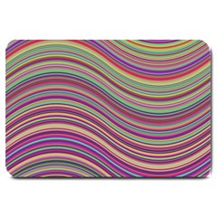 Wave Abstract Happy Background Large Doormat  by BangZart