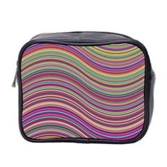 Wave Abstract Happy Background Mini Toiletries Bag 2-side