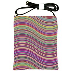 Wave Abstract Happy Background Shoulder Sling Bags by BangZart