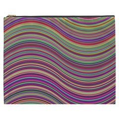 Wave Abstract Happy Background Cosmetic Bag (xxxl) 