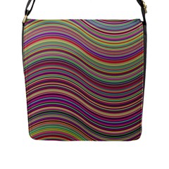 Wave Abstract Happy Background Flap Messenger Bag (l)  by BangZart