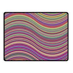 Wave Abstract Happy Background Double Sided Fleece Blanket (small) 