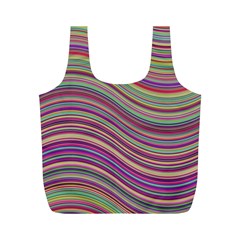 Wave Abstract Happy Background Full Print Recycle Bags (m)  by BangZart