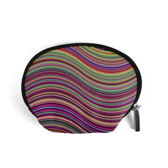 Wave Abstract Happy Background Accessory Pouches (small)  by BangZart