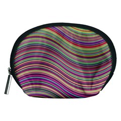 Wave Abstract Happy Background Accessory Pouches (medium)  by BangZart