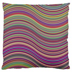 Wave Abstract Happy Background Large Flano Cushion Case (one Side)