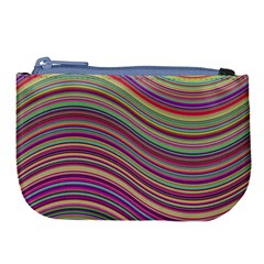 Wave Abstract Happy Background Large Coin Purse