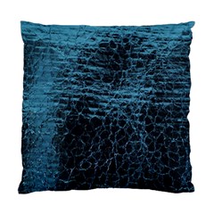 Blue Black Shiny Fabric Pattern Standard Cushion Case (two Sides)