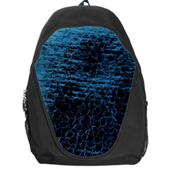 Blue Black Shiny Fabric Pattern Backpack Bag by BangZart