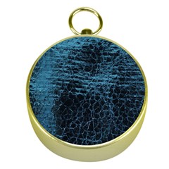 Blue Black Shiny Fabric Pattern Gold Compasses