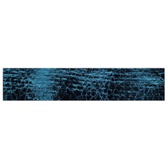 Blue Black Shiny Fabric Pattern Small Flano Scarf