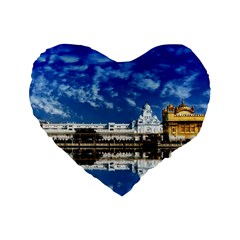 India Punjab Amritsar Sikh Standard 16  Premium Heart Shape Cushions by BangZart