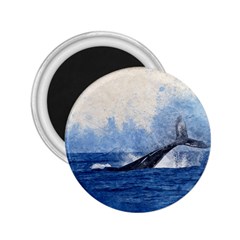 Whale Watercolor Sea 2 25  Magnets by BangZart