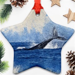 Whale Watercolor Sea Ornament (star)