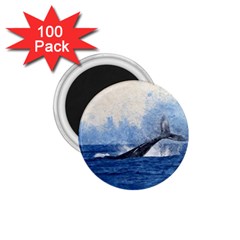 Whale Watercolor Sea 1 75  Magnets (100 Pack)  by BangZart