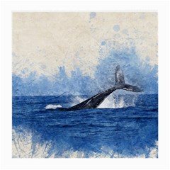 Whale Watercolor Sea Medium Glasses Cloth by BangZart