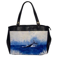 Whale Watercolor Sea Office Handbags by BangZart