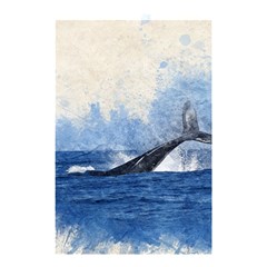 Whale Watercolor Sea Shower Curtain 48  X 72  (small)  by BangZart