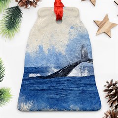 Whale Watercolor Sea Bell Ornament (two Sides)