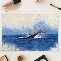 Whale Watercolor Sea Cosmetic Bag (xxl) 