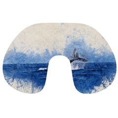 Whale Watercolor Sea Travel Neck Pillows by BangZart