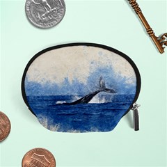 Whale Watercolor Sea Accessory Pouches (small)  by BangZart