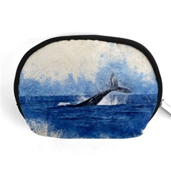 Whale Watercolor Sea Accessory Pouches (medium) 