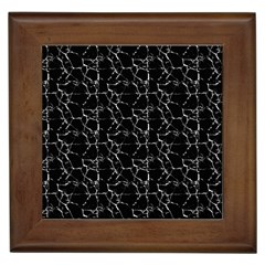 Black And White Textured Pattern Framed Tiles