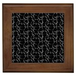 Black And White Textured Pattern Framed Tiles Front