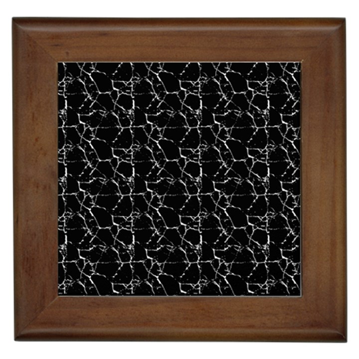 Black And White Textured Pattern Framed Tiles