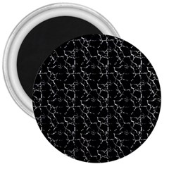 Black And White Textured Pattern 3  Magnets by dflcprints