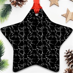 Black And White Textured Pattern Ornament (star) by dflcprints