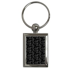 Black And White Textured Pattern Key Chains (rectangle)  by dflcprints