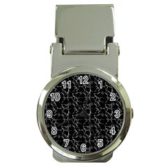 Black And White Textured Pattern Money Clip Watches