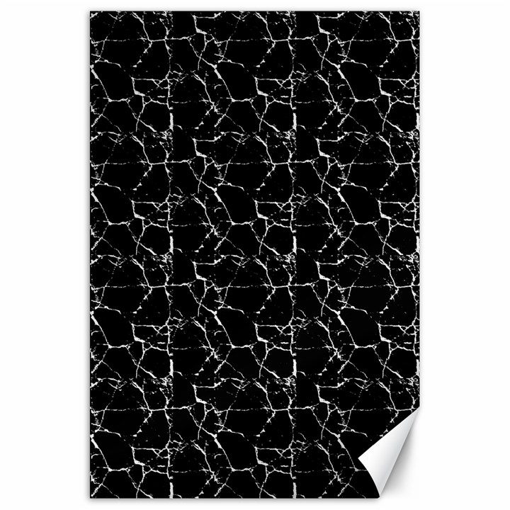 Black And White Textured Pattern Canvas 20  x 30  