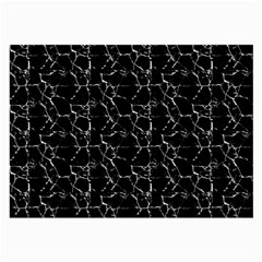 Black And White Textured Pattern Large Glasses Cloth (2-Side)