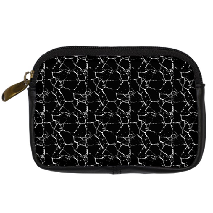 Black And White Textured Pattern Digital Camera Cases