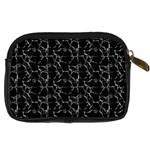 Black And White Textured Pattern Digital Camera Cases Back