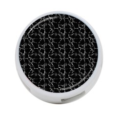 Black And White Textured Pattern 4-port Usb Hub (one Side) by dflcprints