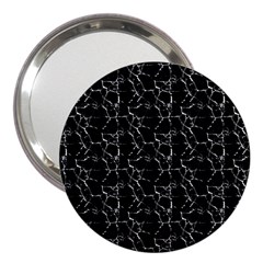 Black And White Textured Pattern 3  Handbag Mirrors by dflcprints