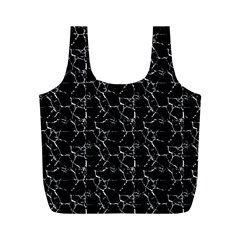 Black And White Textured Pattern Full Print Recycle Bags (m)  by dflcprints