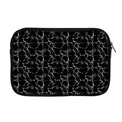 Black And White Textured Pattern Apple MacBook Pro 17  Zipper Case