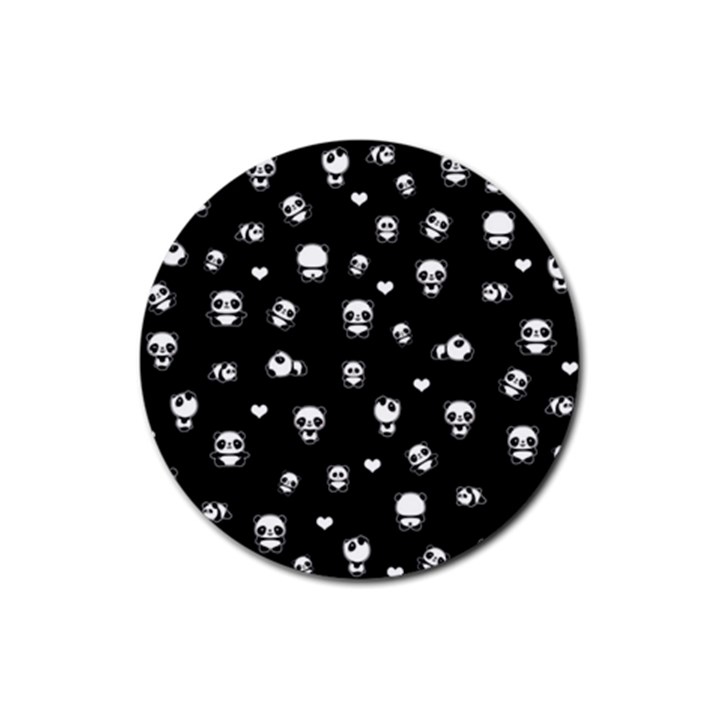 Panda pattern Rubber Coaster (Round) 