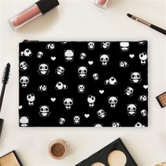 Panda Pattern Cosmetic Bag (large)  by Valentinaart