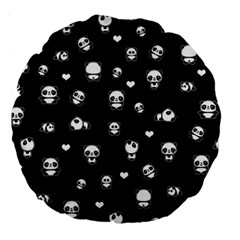 Panda Pattern Large 18  Premium Round Cushions