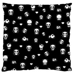 Panda Pattern Standard Flano Cushion Case (one Side) by Valentinaart