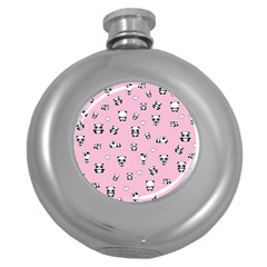 Panda Pattern Round Hip Flask (5 Oz) by Valentinaart